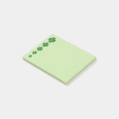 Green Shamrocks St. Patrick's Day Post-It Notes (Schuin)