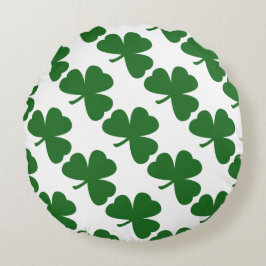 Green Shamrocks St. Patrick's Day Rond Kussen