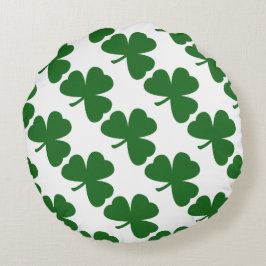 Green Shamrocks St. Patrick's Day Rond Kussen