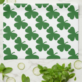 Green Shamrocks St. Patrick's Day Theedoek