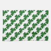 Green Shamrocks St. Patrick's Day Theedoek (Horizontaal)