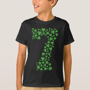 Green Shamrocks Street 7 Year Old Boy Kind T-shirt