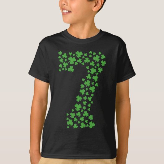Green Shamrocks Street 7 Year Old Boy Kind T-shirt (Voorkant)