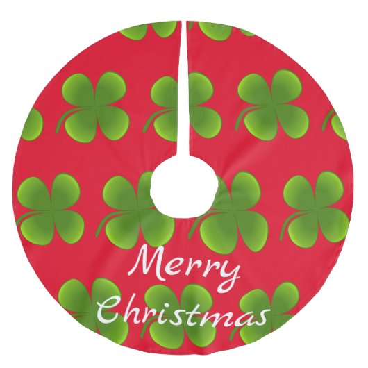 Green Shamrocks Thunder_Cove Kerstboom Rok (Voorkant)