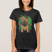 Green Shar Pei shamrock on St Patricks Day Shar Pe T-shirt (Voorkant)