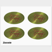 Green Sheen Season's Greetings Sticker (Vel)