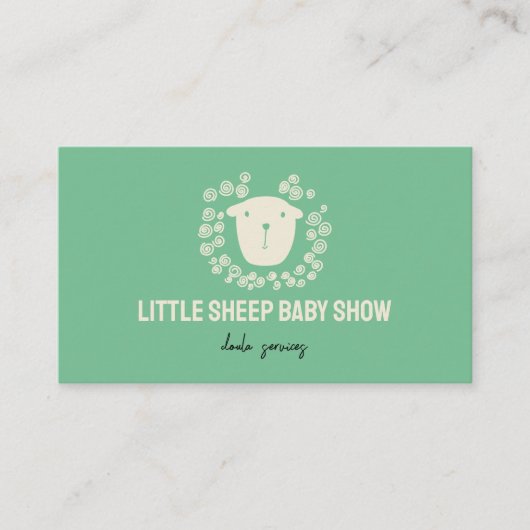 Green Sheep New Born Baby Doula Visitekaartje (Voorkant)