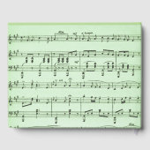 Green Sheet Music Guest Book Gastenboek (Achterkant)
