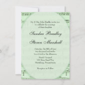 Green Sheet Music Theme Weddenschap Kaart (Voorkant)