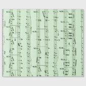 Green Sheet Muziek Cadeaupapier (Vlak)