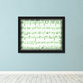 Green Sheet Muziek Canvas Afdruk (Insitu (Houten vloer))