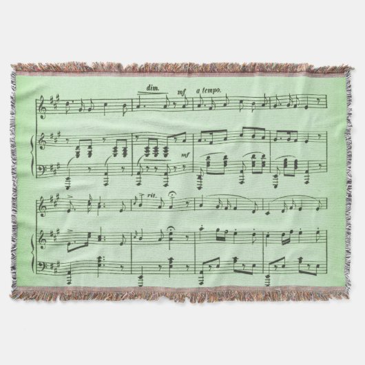 Green Sheet Muziek Deken (Voorkant)