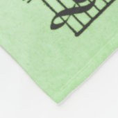 Green Sheet Muziek Fleece Deken (Hoek)