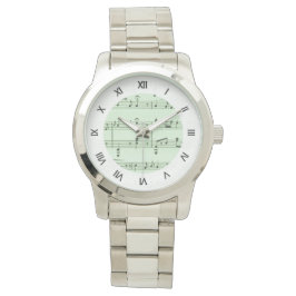 Green Sheet Muziek Horloge