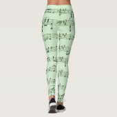 Green Sheet Muziek Leggings (Achterkant)