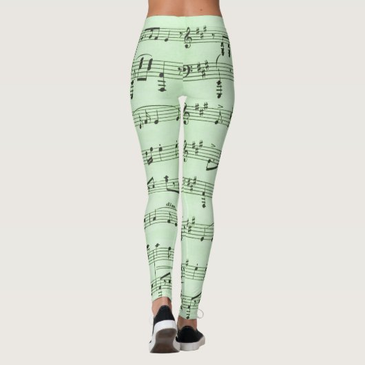 Green Sheet Muziek Leggings (Achterkant)