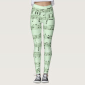 Green Sheet Muziek Leggings (Voorkant)