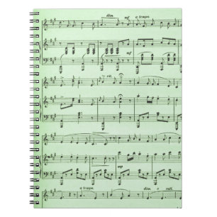 Green Sheet Muziek Notitieboek