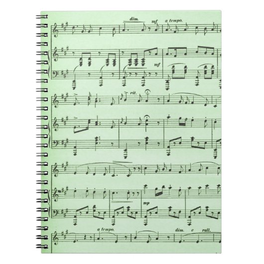 Green Sheet Muziek Notitieboek (Voorkant)