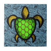 Green Shell Turtle Tile Tegeltje (Voorkant)