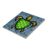 Green Shell Turtle Tile Tegeltje (Zijkant)