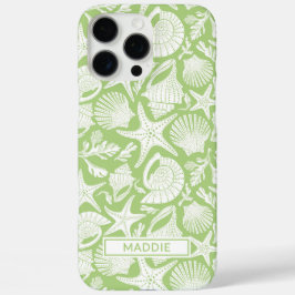 Green Shells Personalized iPhone 16 Pro Max Hoesje