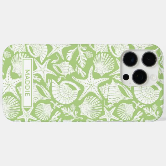 Green Shells Personalized Case-Mate iPhone Case (Achterkant (horizontaal))