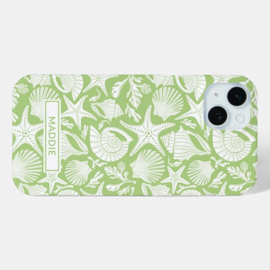Green Shells Personalized Case-Mate iPhone Case (Achterkant (horizontaal))