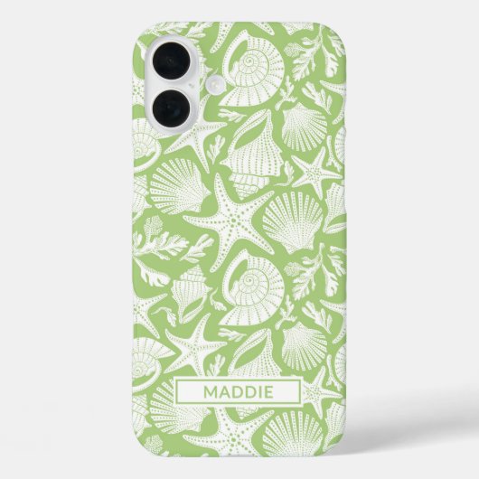 Green Shells Personalized Case-Mate iPhone Case (Achterkant)