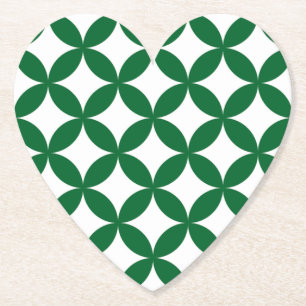 Green Shippo Heart Paper Onderzetter