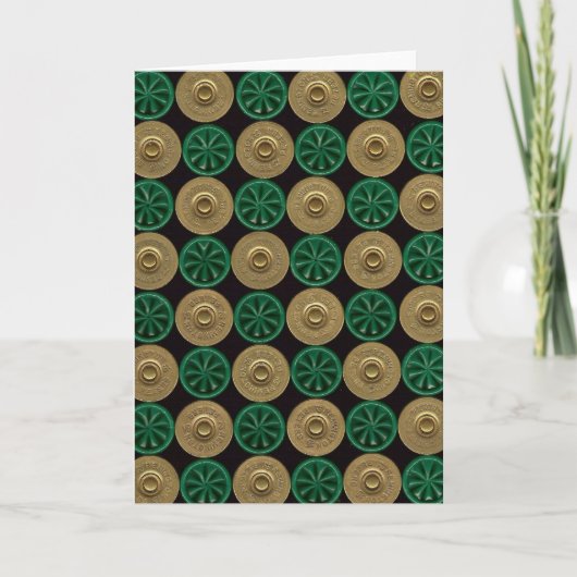 green shotgun shells card kaart (Voorkant)
