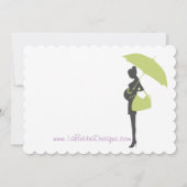 Green Silhouette Baby Sprinkle Kaart (Achterkant)