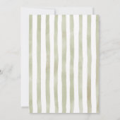 Green Silly Goose Baby Shower Preppy Strpes  Kaart (Achterkant)