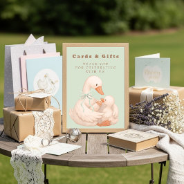 Green Silly Goose Cards and Gifts Table Sign  Kaart