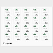 Green Silver Dragon Wedding Stickers (Vel)