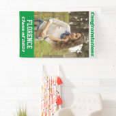 Green Silver Gefeliciteerd Afstuderen Spandoek (Insitu)