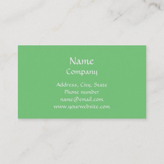 Green Silver Glitter Stripes Monogramed Custom Visitekaartje (Achterkant)