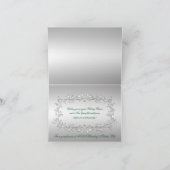 Green, Silver Holly Vines Corporate Kerstmis Kaart (Binnen)