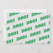 Green Silver School Colors Foto Afstuderen Kaart (Achterkant)