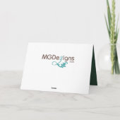 Green Silver Snowflakes Winter bruiloft Hartelijk  Bedankkaart (Achterkant)