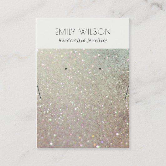 Green Silver Sparkle die het Verharden van Ketting Visitekaartje (Voorkant)