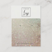 Green Silver Sparkle Glitter-Logo die beeldscherm  Visitekaartje (Voorkant)
