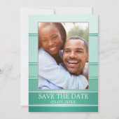 Green Silver Striped Foto bewaart de Kaart van de (Voorkant)