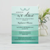 Green Silver Striped Tone on Tone Rehearsal Dinner Kaart (Staand voorkant)