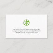 Green Silverware-Logo | Achtergrond hout Visitekaartje (Achterkant)
