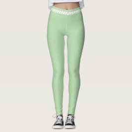 Green simple aesthetic legginns leggings