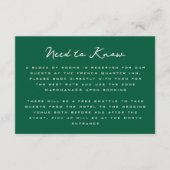 Green Simple and Chic Additional Information Informatiekaartje (Voorkant)