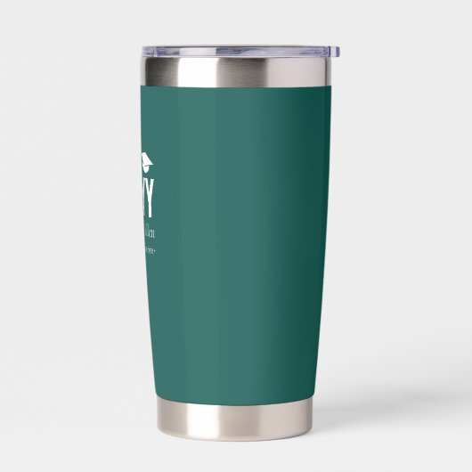 Green | Simple Custom Name Afstuderen Gift Geïsoleerde Drinkbeker (Links)