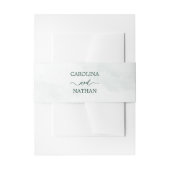 Green Simple Elegant Wedding Names Invitation Uitnodigingen Wikkel (Voorkant Voorbeeld)