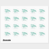 Green Simple Foliage Hartelijk dank Ronde Sticker (Vel)